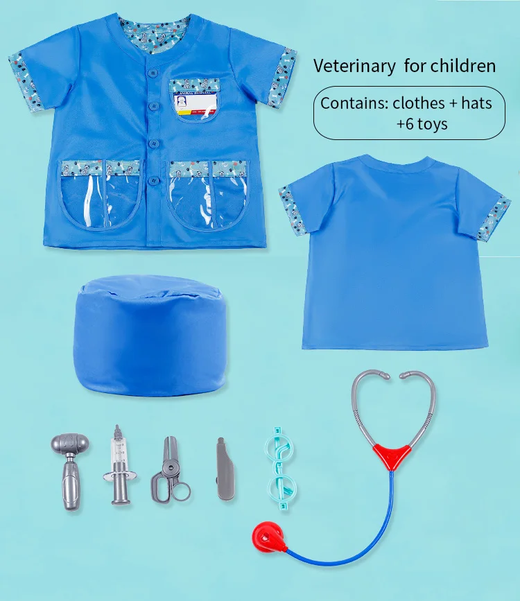 Костюм на Хэллоуин для врачей ветеринаров ролевых игр костюм детей ветеринара