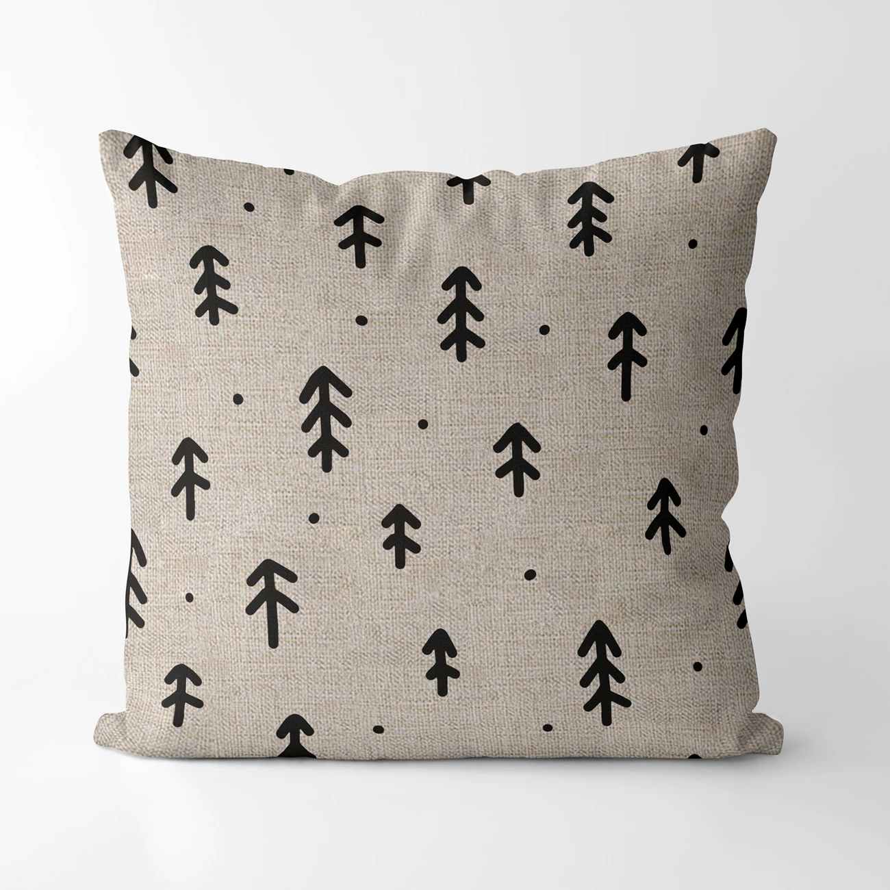 Чехол для подушки Nordic Style, полиэстер/хлопок, черный узор