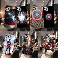 marvel avengers hero captain america phone case for iphone 13 12 11 pro mini xs max 8 7 plus x se 2020 xr cover