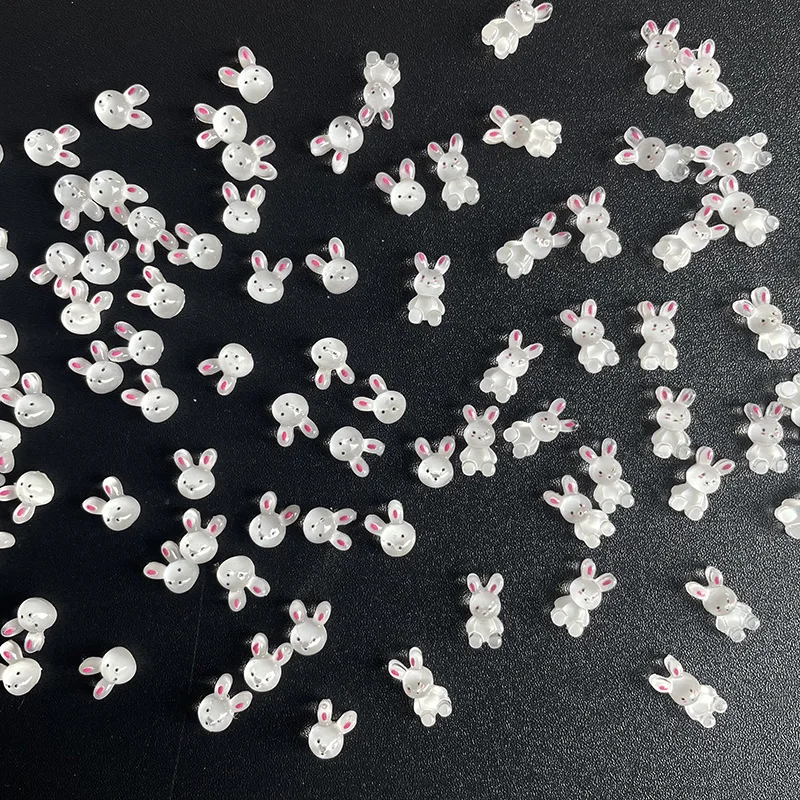 

Nail decoration Ice through fox cute ice through cartoon rabbit super cute mini series fashion art nail decoration diamond EA567