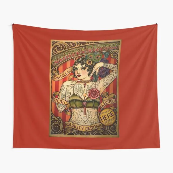 

Chapel Tattoo Vintage y Advertising Tapestry Mat Room Blanket Towel Colored Living Bedroom Art Hanging Wall Decor Bedspread