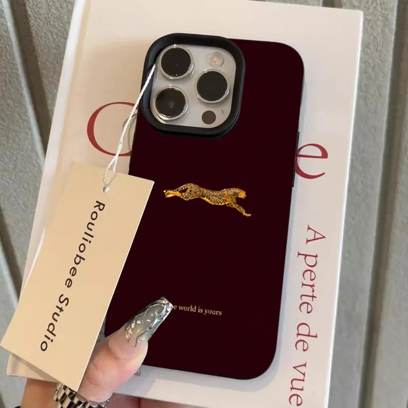 Фото Минималистичный чехол для телефона с леопардовым принтом для iPhone 17 Pro, 16, 15, 14 Plus, 13, 12, 11 Pro Max, 17 Air, XR, XS Max – Модный мягкий чехол №5