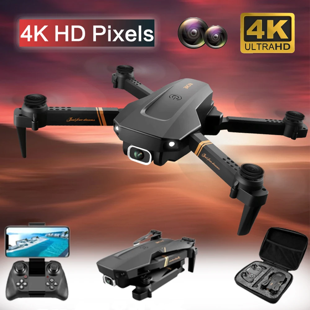 V4 New Light Stream HD Wide Angle Dual Camera Rc Drone 4k Profesional WiFi Fpv Quadcopter Real-time Transmission Helicopter Toys