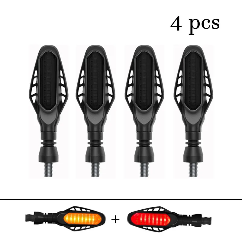 

4 шт./2 шт. 12 светодиодов сигнальные поворотники для мотоцикла гибкие мигающие индикаторы для мотоцикла задние сигнальные лампы для мотоцикла