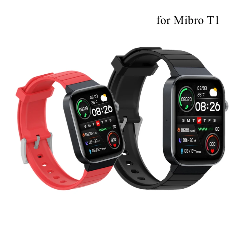 

Силиконовый ремешок для смарт-часов Mibro T1, мягкий спортивный сменный Браслет из ТПУ для Mibro T1, аксессуары для часов