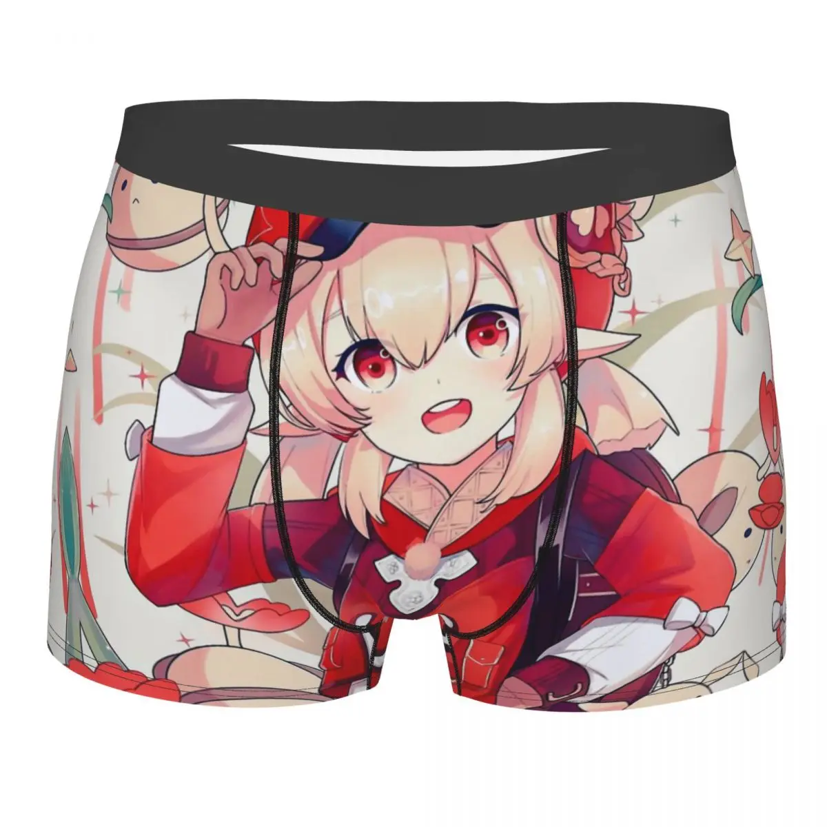 Genshin Impact Klee Underpants Homme Panties Men's Underwear Print Shorts Boxer Briefs