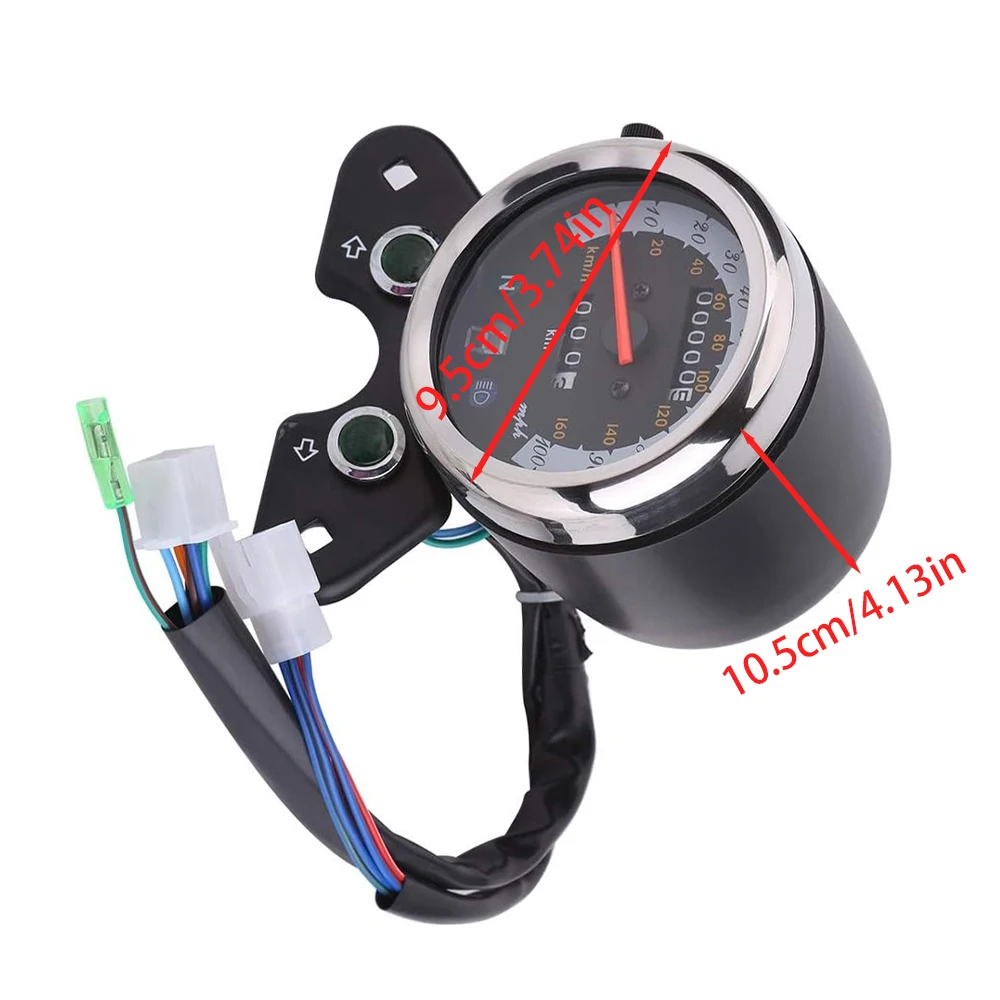 12 В мотоциклетный светодиодный одометр спидометр тахометр двойной для Suzuki Cafe Racer