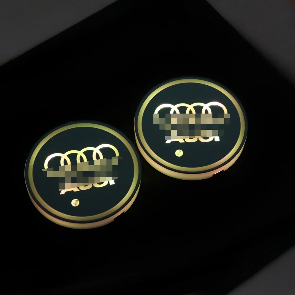 Car LED Cup Holder Light Mats Pads Coasters Bottle Atmosphere Constellation Backlight Lamp 7 Colors for Audi A3 A4 A5 A6 Q3 Q5 |