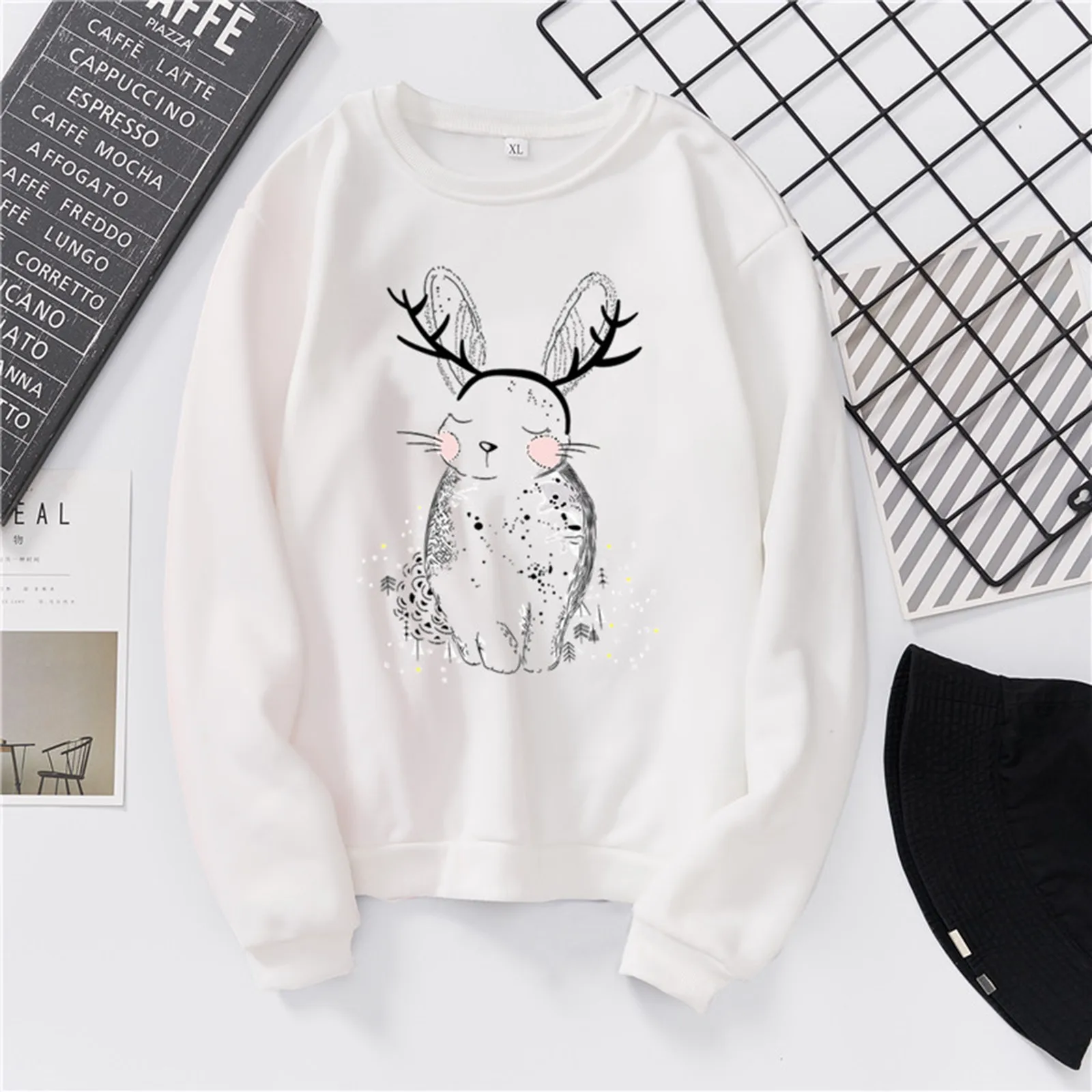 

Женский свитшот с длинным рукавом, круглым вырезом и длинным рукавом