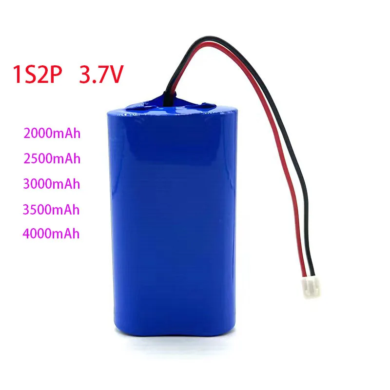 

1S2P 3.7V, 18650 rechargeable lithium battery, suitable for speakers, battery toys, installed with protective plate+XH-2P plug