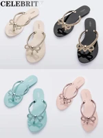 mr co women slipper flip flops fashion shoes woman lovely bow summer sandals slipper outdoor basic beach shoes zapatos de mujer