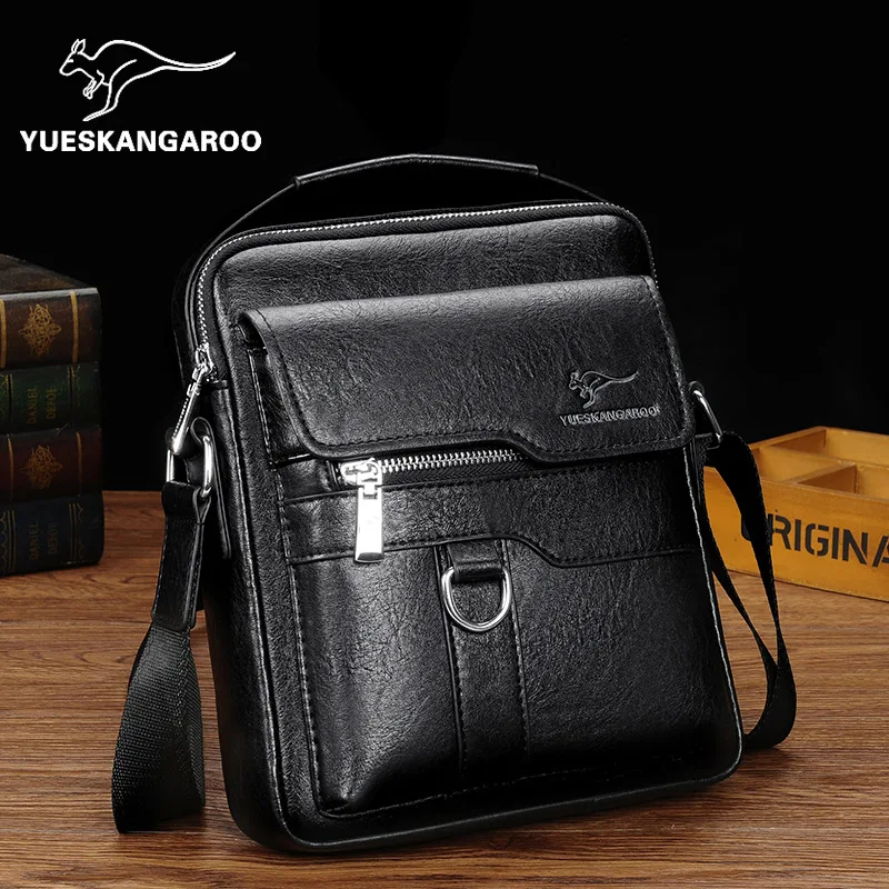 Luxury Brand Men Sling Bag Leather Side Shoulder Bag For Men Husband Gift Business Messenger Crossbody Bag Male Handbag