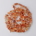 Бусины из натурального красного агата, 3-5 мм