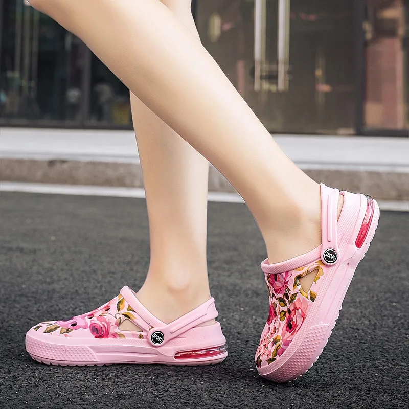 Men Women Summer Beach Sandals Comfortable EVA Couple Printed Clogs Shoes Indoor Outdoor Garden Slipers