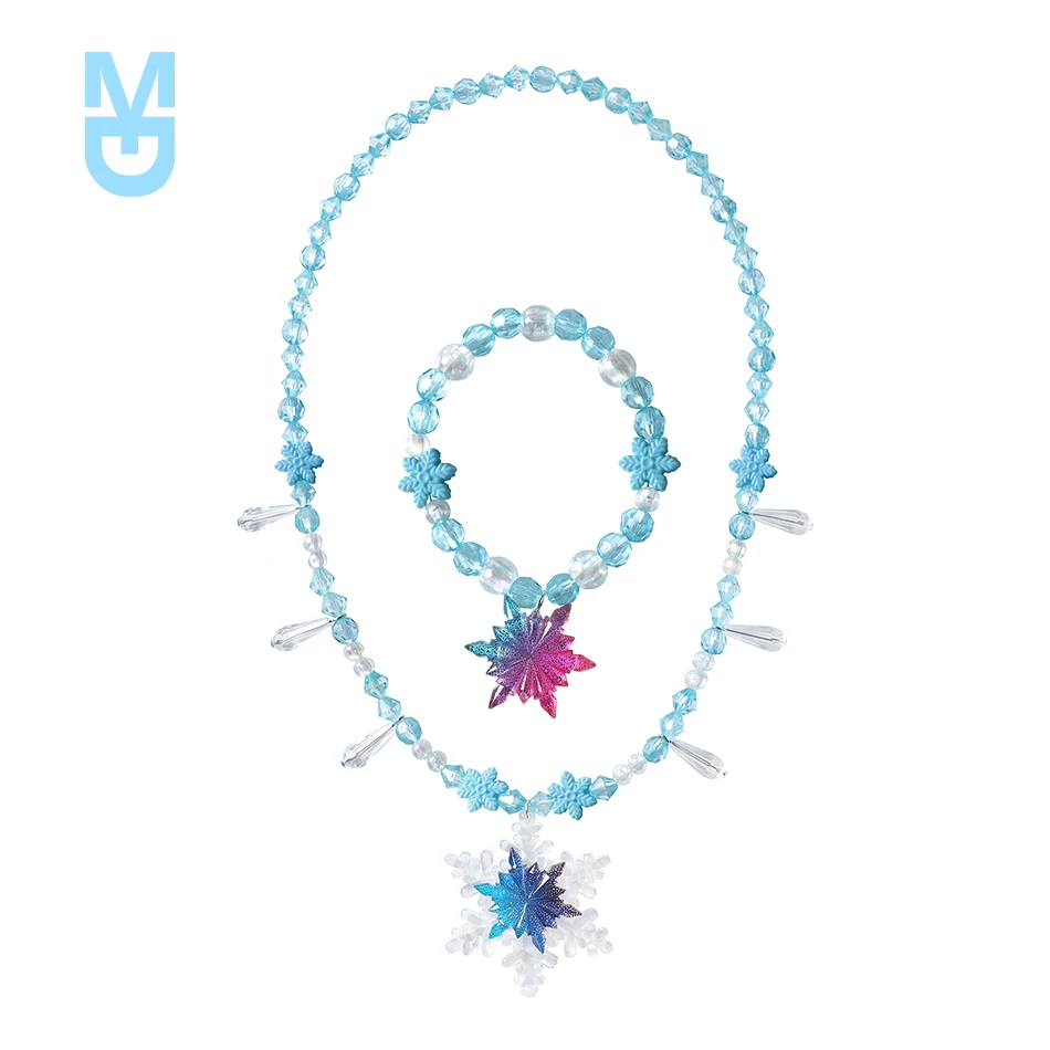 

New Pretty Elsa Accessories For Girls Necklace Earrings Gloves Wand Crown Jewelry Dress Up For Princess Casual Dresses Accessor