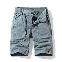 mid waist solid color running sport cotton cargo shorts for men streetwear outdoor short pants mens oversized summer breeches
