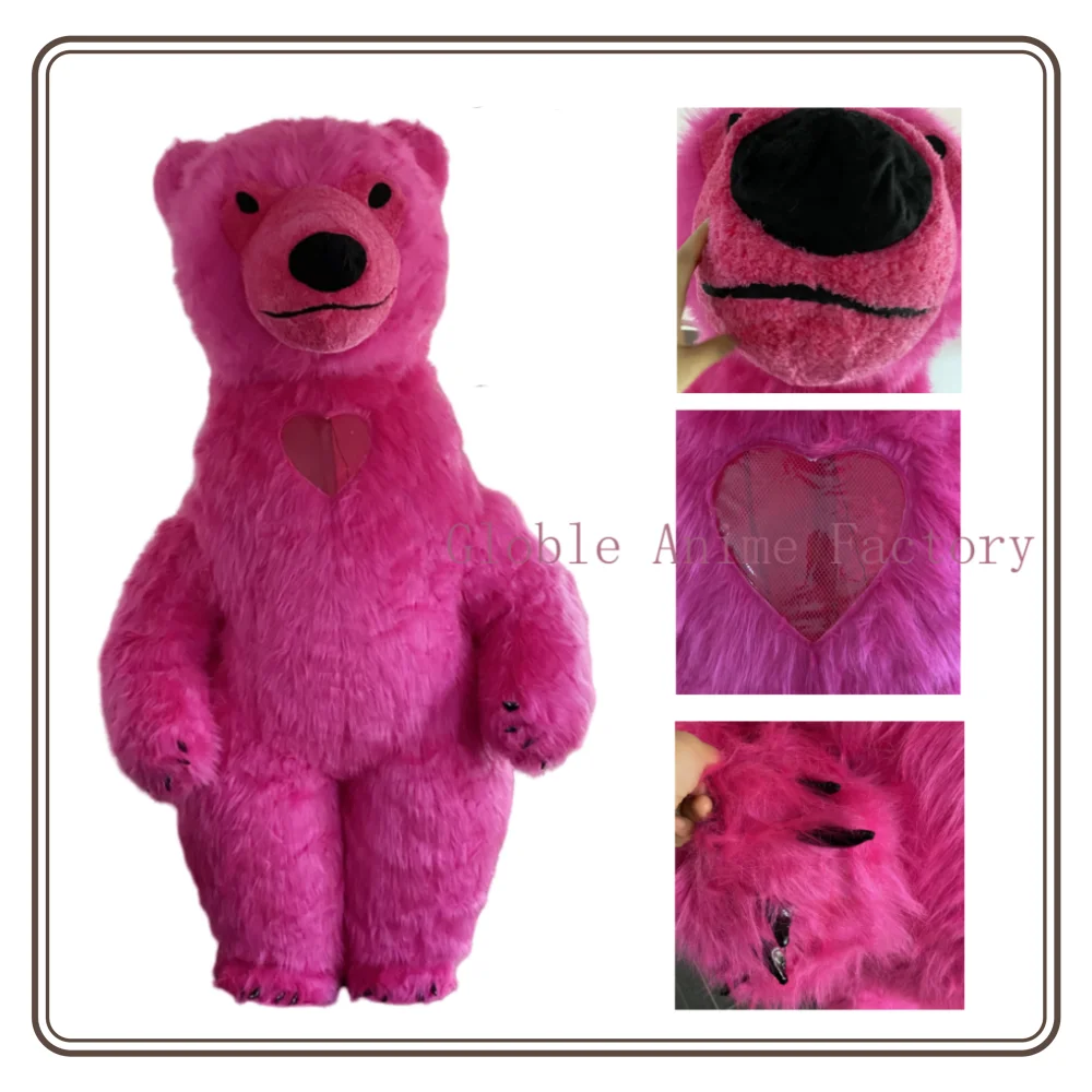 Giant Polar Bear Suit 200cm 260cm 300cm Huge Bear Cosplay Mascot Inflated Red Bear Mask Party Wedding Supply Surprise Adult Gift