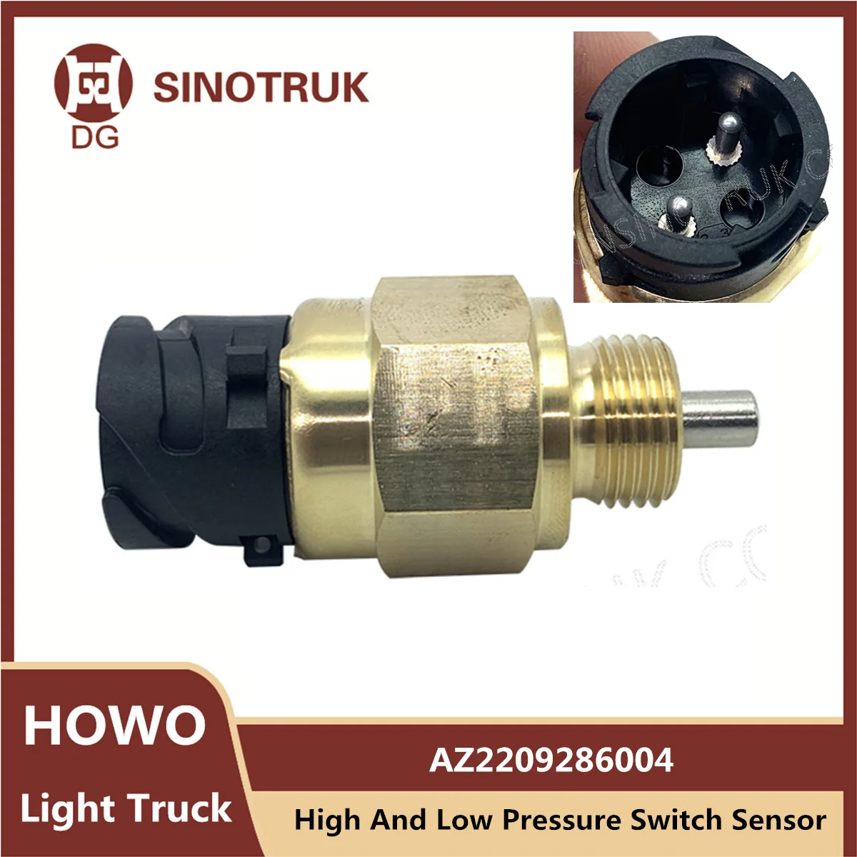 

High And Low Pressure Switch Sensor AZ2209286004 For Sinotruk Howo Light Truck Sensor Induction Plug Original Truck Parts