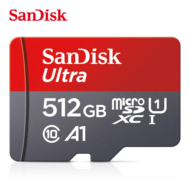 Sandisk Micro SD Card 512GB 100% MicroSD / TF Flash MiniCard 512 GB 150MB/S Memory Cards 512G A1 U1 For Phone/Computer/Camera