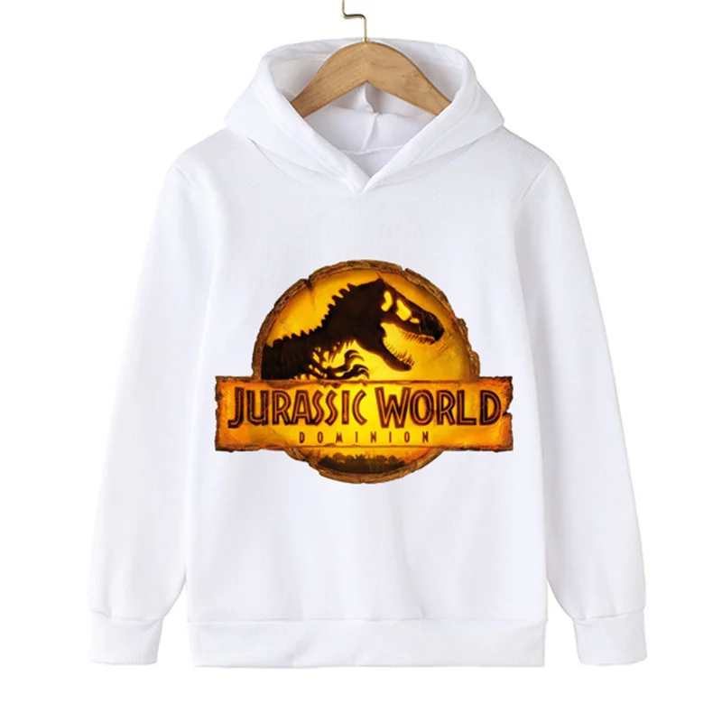 

Jurassic World Dominion 4-14 Years Fashion Hoodies Children Girls Boys Printed Long Sleeves Sweatshirts Kids Casual Hooded Tops