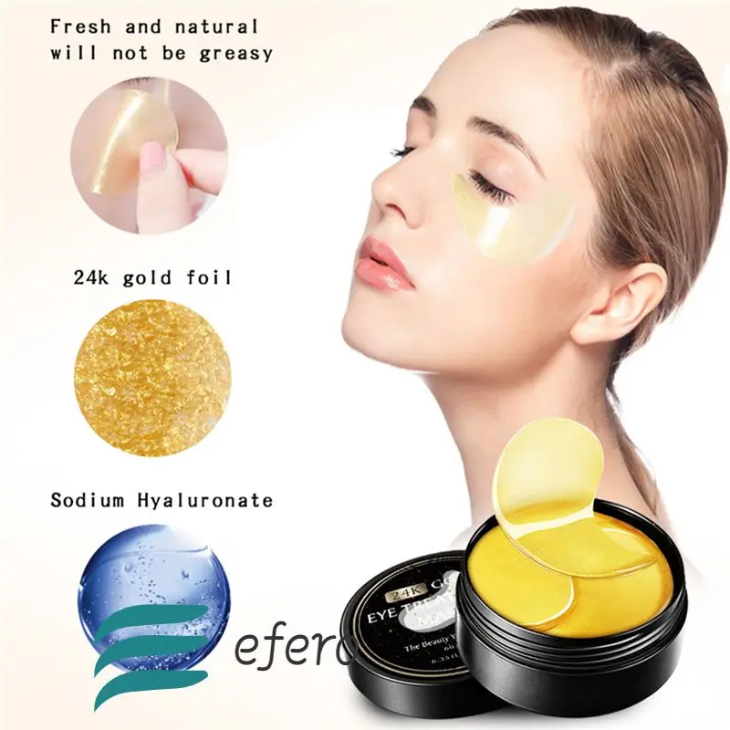 

Anti-aging Seaweed Eye Patches Repair Dark Circles Skin Care 24k Gold Collagen Eye Masks Anti-wrinkle Remove Smooth Moisturizing