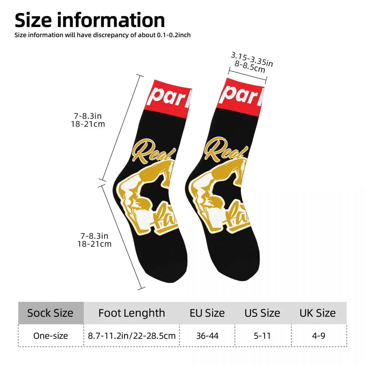 oruj parkour compression sock for men Harajuku Parkour Quality Pattern Novelty Crew Sock