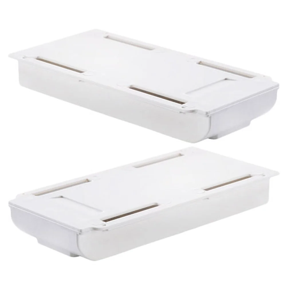 

2 Pcs Table Storage Box Drawers Desk Attachment Organizer Pp Attachable Office Organizers