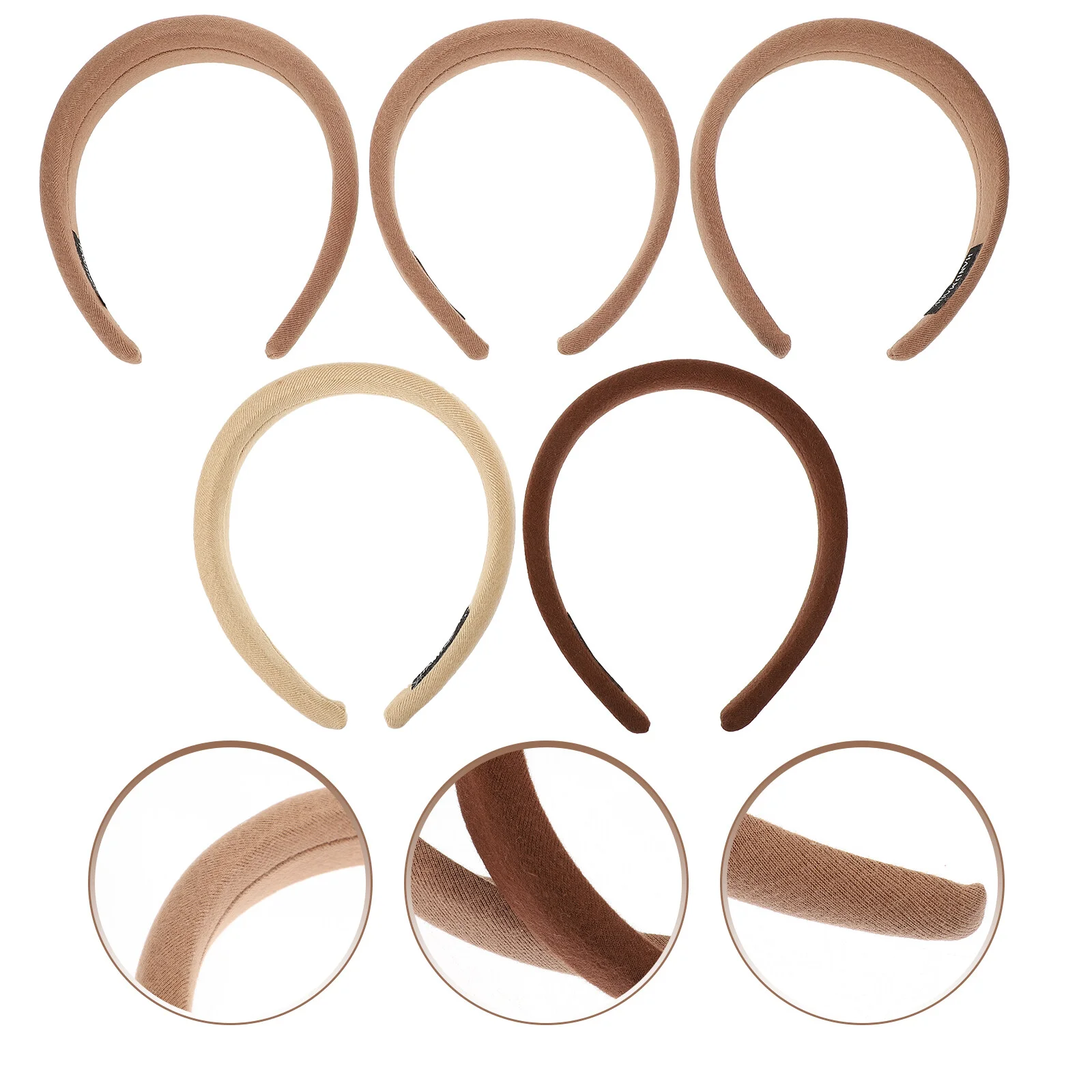 

5 Pcs Hair Ribbons For Girls Decorate Wide-brimmed Headband Sponge Chic Hair Wear Girl Haircut Accessory Miss