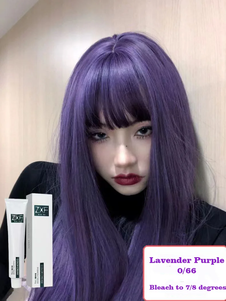 S 100ml Hair Dye Cream Permanent Hair Coloring Pigment Ammoniafree Lavender Purple Long Lasting Hair Paints