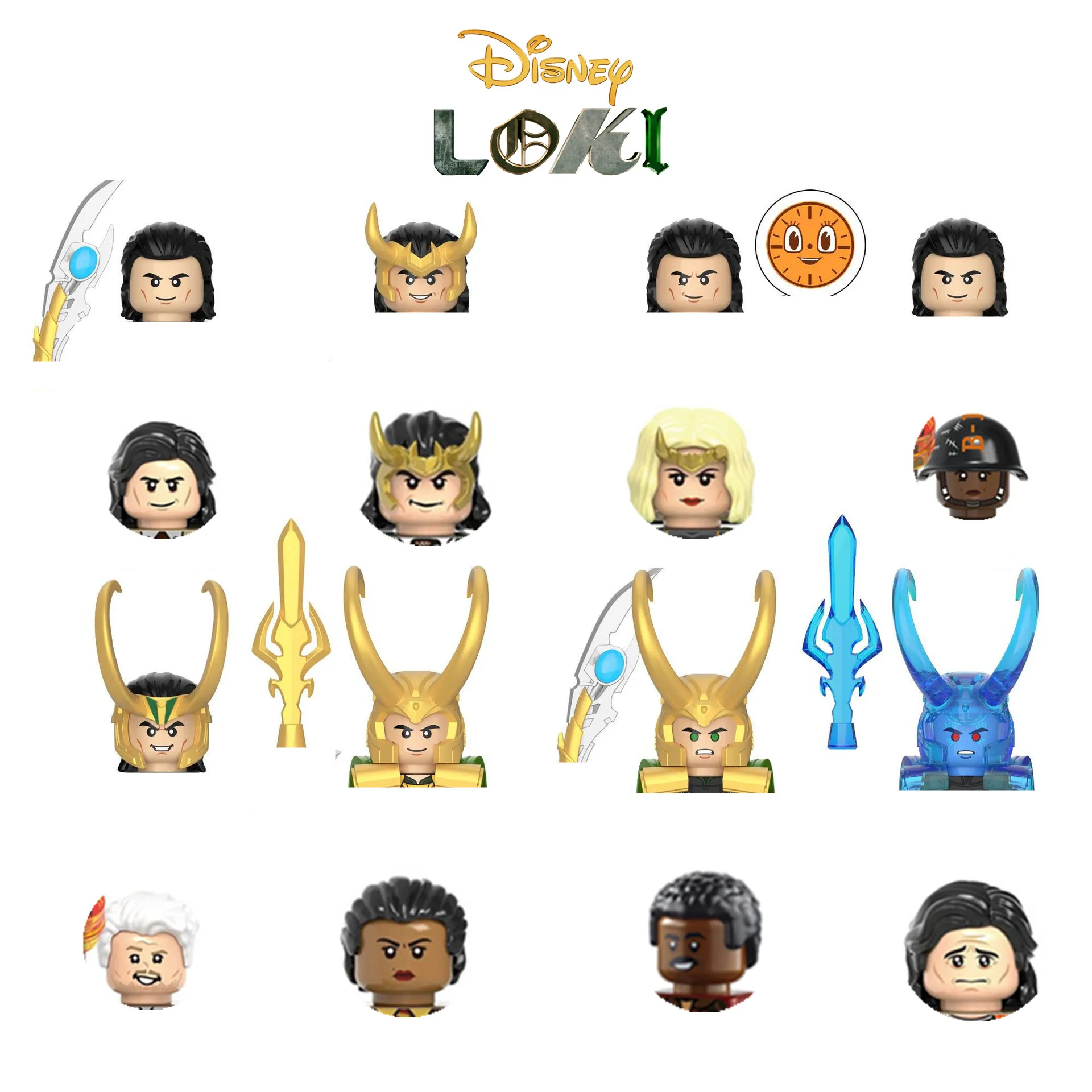 

Disney Marveling Mini Dolls LOKI Figures TVA Variant Mobius Miss Minute Avengers Building Blocks Bricks Figures Toys Kid Gift