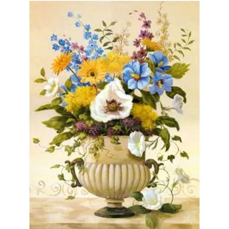 

Diamond Painting Vase Flower 5d Diy Mosaic Full Square Round Drill Diamant Of Rhinestone Daimond Embroidery Pictures