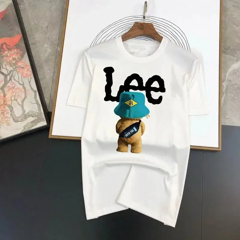 Футболка Мужская/Женская свободного покроя модная рубашка из хлопка с коротким