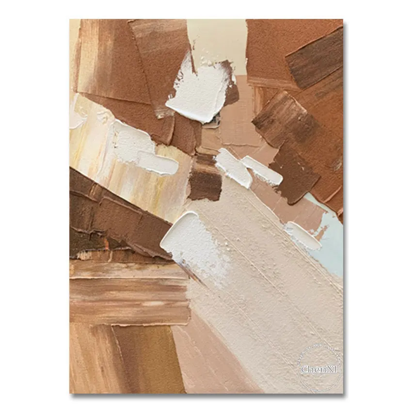 Современная текстильная абстрактная картина маслом для гостиной холст