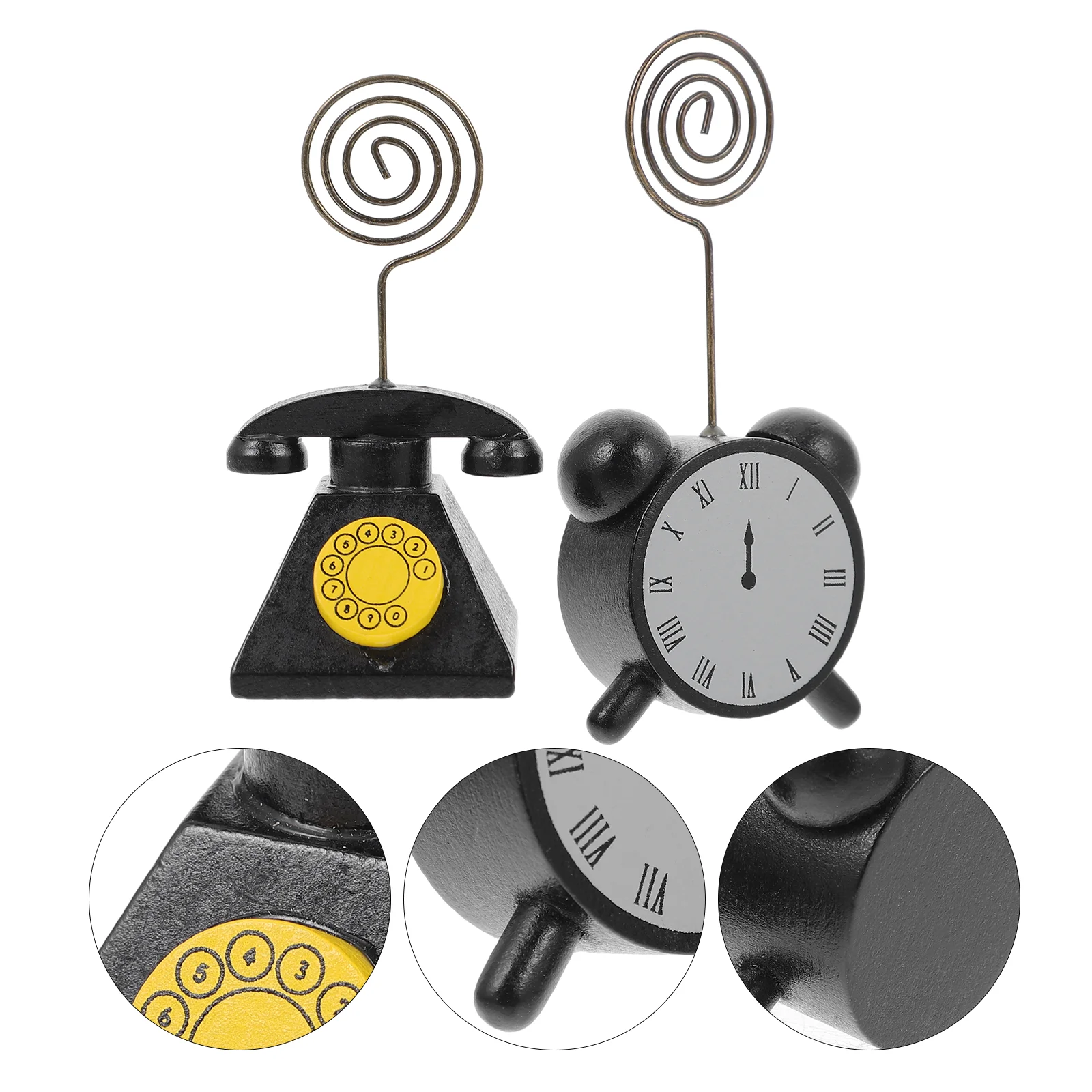 

Desktop Card Clip Reusable Message Clips Convenient Household Picture Holder Retro Decor