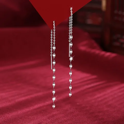 Блестящие серьги из серебра 925