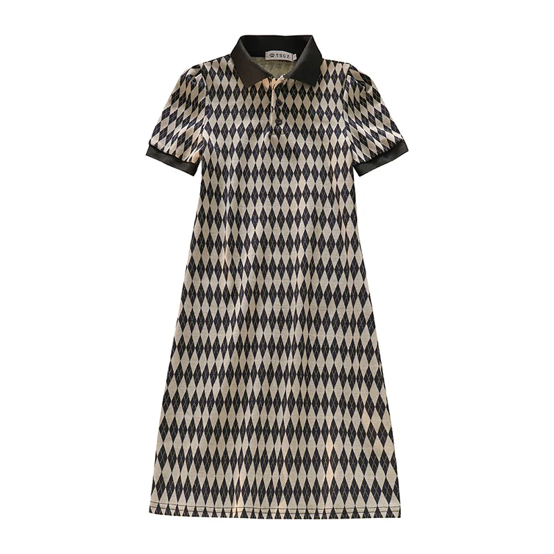 

Женское платье с воротником-поло Xiaoxiangfeng, летнее тонкое облегающее платье в Западном французском ретро-стиле для уменьшения возраста, 2022