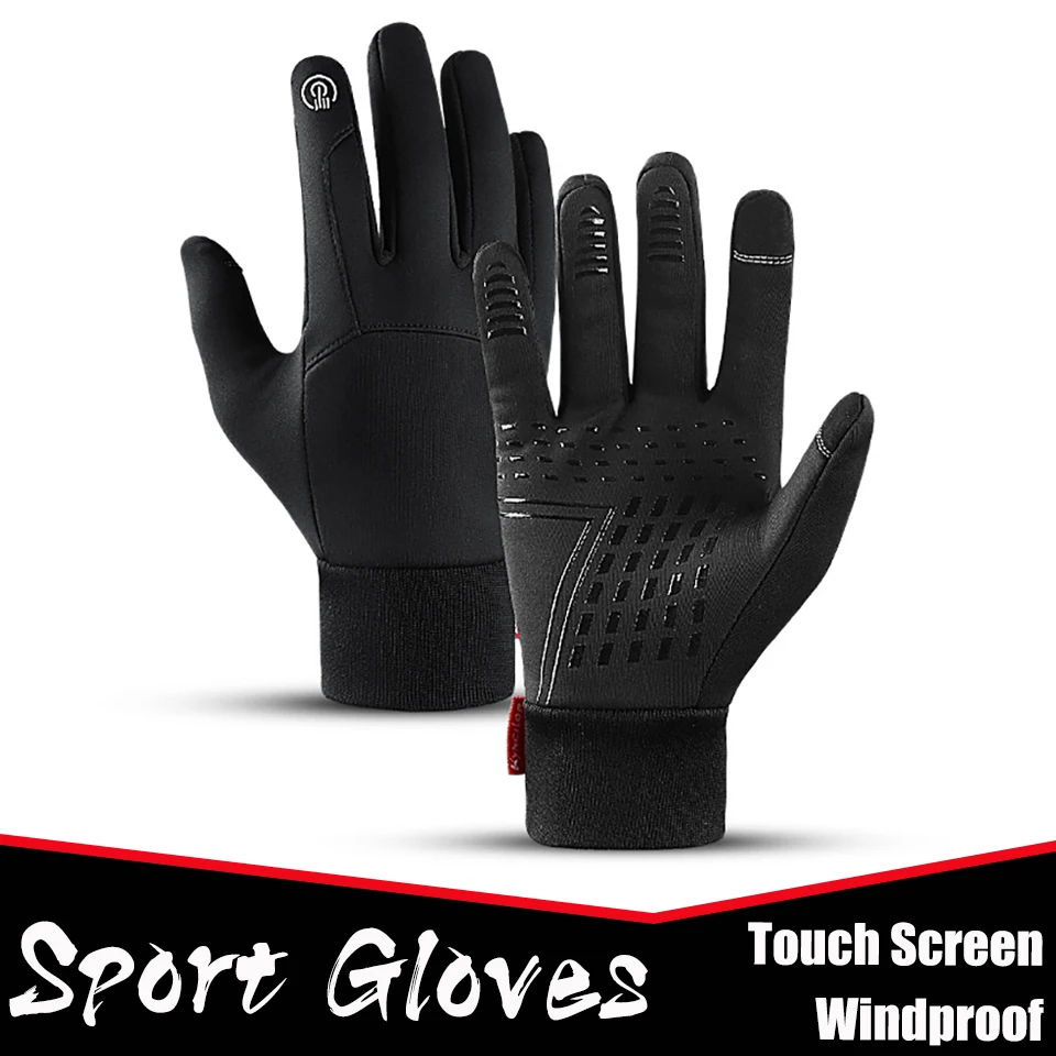 

Unisex Waterproof Full Finger Cycling Gloves Windproof Touch Screen Gloves Outdoor Sports Running Hiking Fishing Bike Gloves