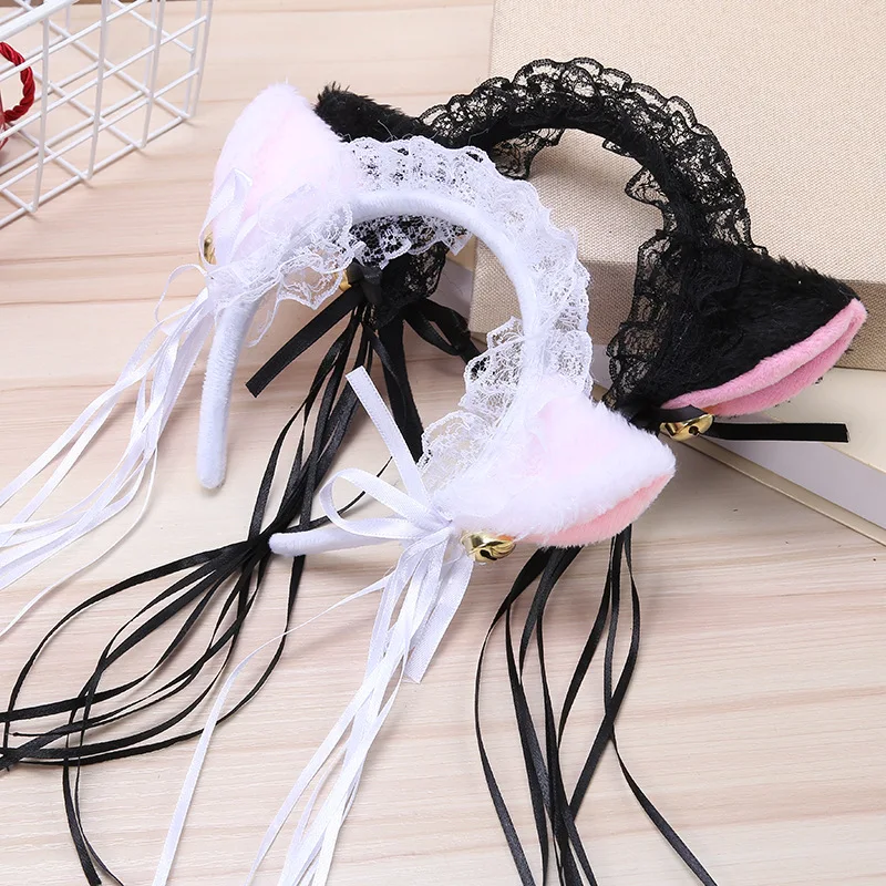 

Fresh and Lovely Cat Ear Bell Tassel Hair Band Braider Tool Wholesale
