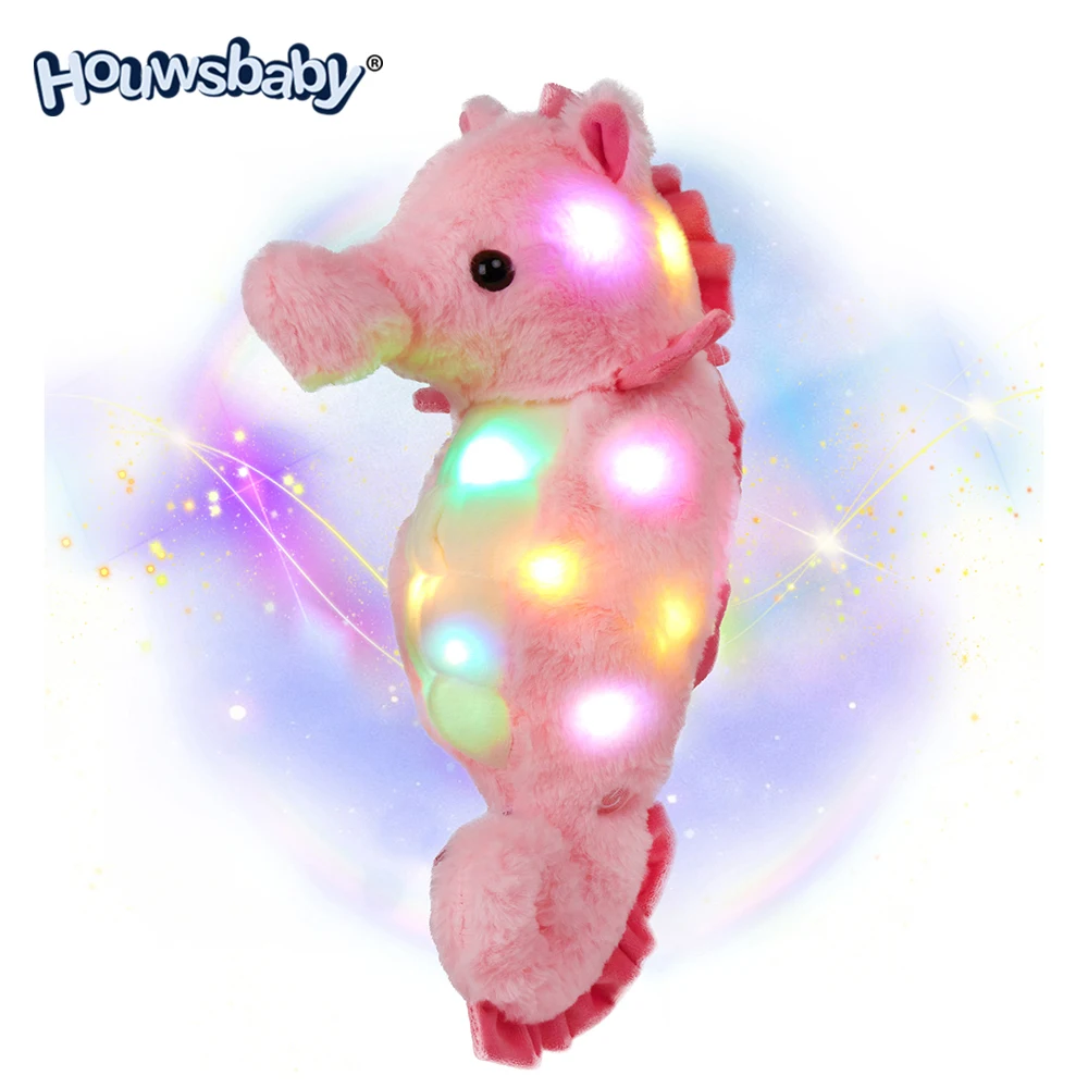 

Houwsbaby 16in LED Stuffed Seahorse Singing Light Up Plush Oceanic Toy Lullaby Animated Soothe Birthday Gifts for Boys Toddlers