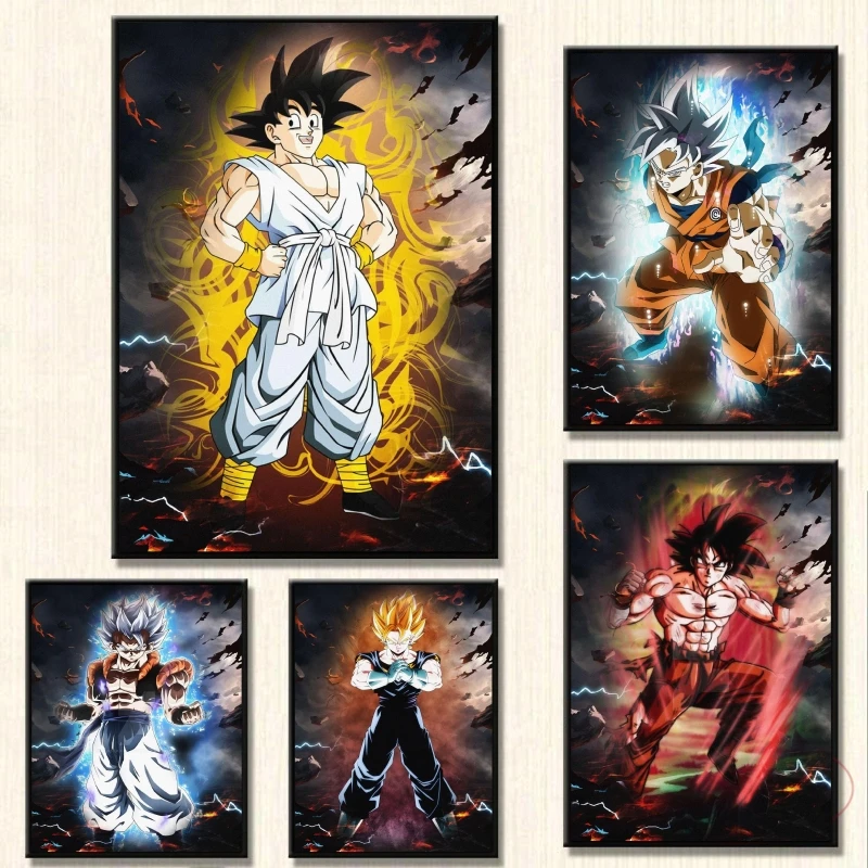 

Classic Anime Dragon Ball Kakarot decoration Oil Painting High Quality Art Picture Modern Living Room Christmas Gifts 40x50cm