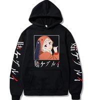 japan anime kakegurui twin print hoodie casual oversized pullover streetwear sweatshirts harajuku cosplay clothes tops