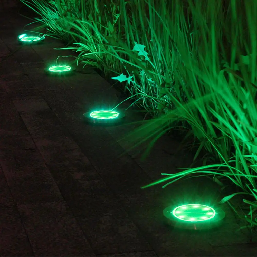 

8 LED Solar Lawn Yard Led Solar Lights Buried Solar Garden Light Waterproof Outdoor PathWay Floor Under Ground Spot Lamp