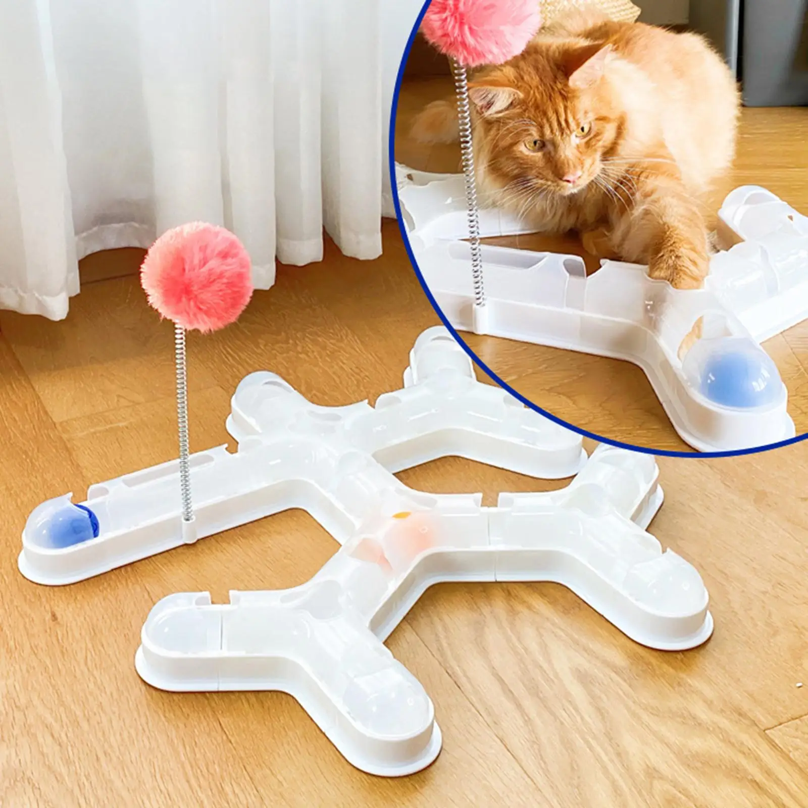 

Игрушки для кошек, интерактивные игрушки для питомцев с шариками, подходят для котят, Чейз, здоровые физические упражнения