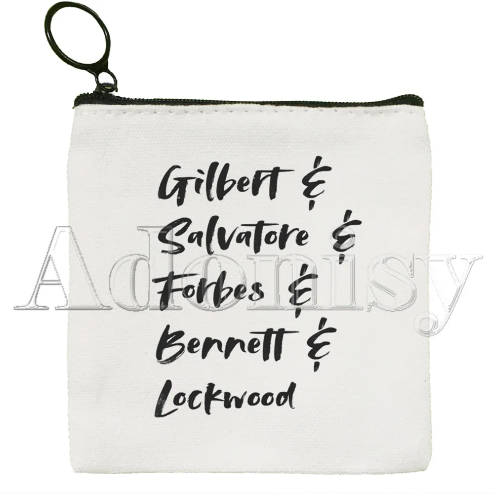 The Vampire Diaries Ulzzang Casual Harajuku 90s Cute Solid Color Canvas Coin Purse Small Fresh New Zipper Key Bag Hand Gift Bag