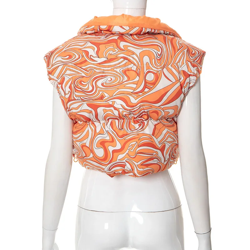 Bubble Vest Crop Jacket Puffer Coats Women Streetwear 2022 Y2K Fashion Fall Winter Clothes Thick Warm Down Cropped Puff Jackets