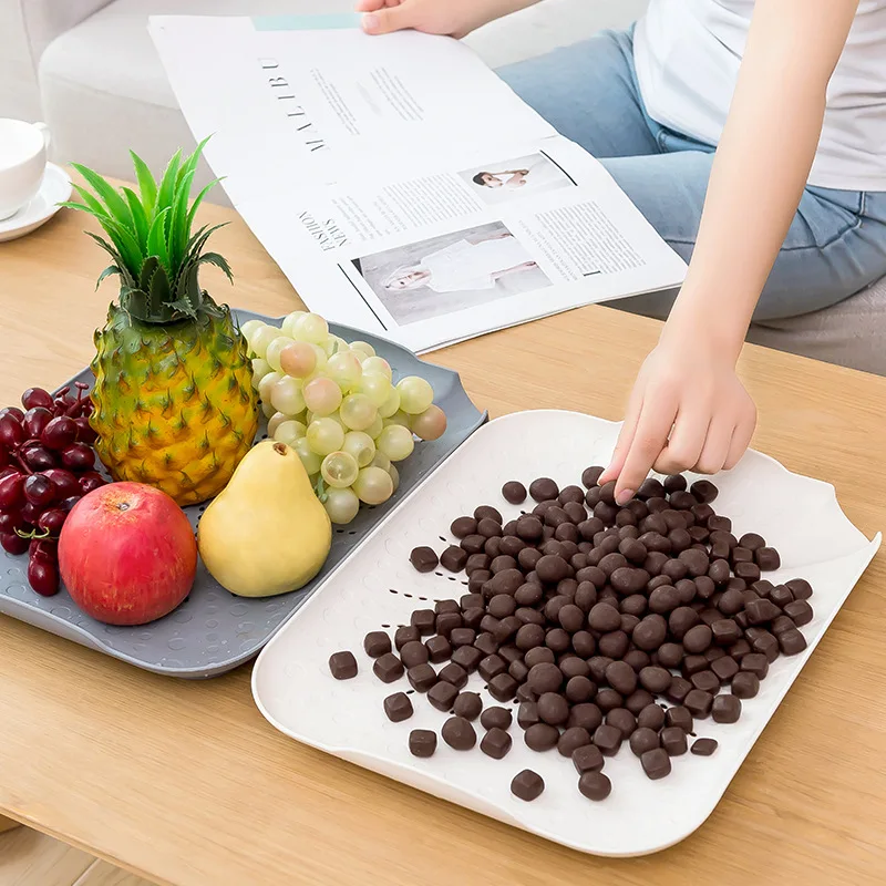 

Kitchen Storage Trays Vegetables Fruit Water Cup to Drain Hot Cuisines 3-color Optional Sink Cuisines Utensils