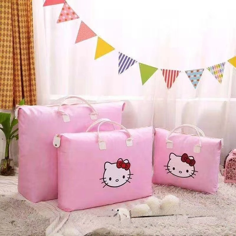 Kindergarten Three-Piece Set Buggy Bag Student Travel Bag Cotton Luggage Bag Large Capacity Cute Baby Hellokitty Cartoon Sanrio