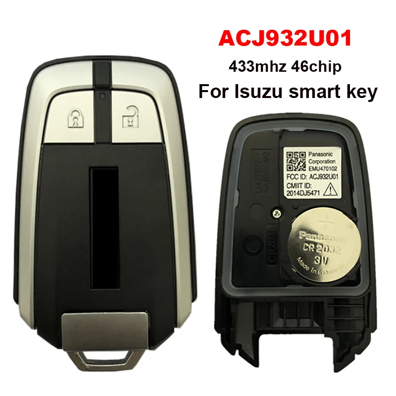 

CN081001 2button Original Smart Key Fob For Isuzu Keyless Go Remote Conctrol 433mhz 46chip FCC ID ACJ932U01