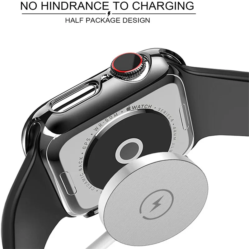 Glass+Cover For Apple Watch Case 45mm 41mm 44mm 40mm 42mm 38mm Bumper Tempered Case Screen Protector Iwatch Serie 7 6 SE 5 4 3 2