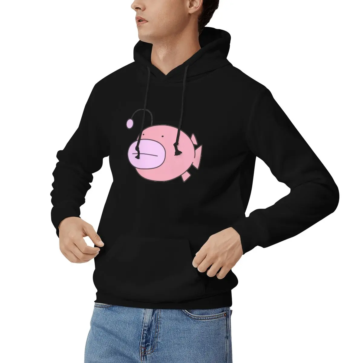 Толстовки Anglerfish Team толстовка с капюшоном большого размера в стиле аниме